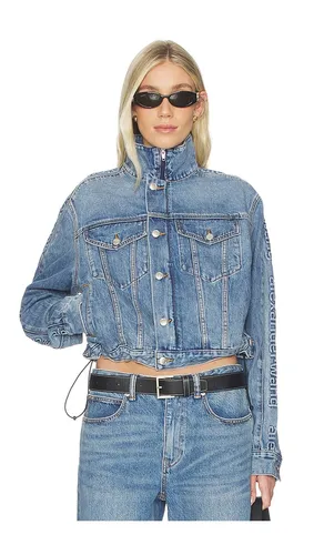 JACKE DENIM TRACK WITH EMBOSSED LOGO PANEL in . Größe L. Also in M, S, XS - Alexander Wang - Modalova