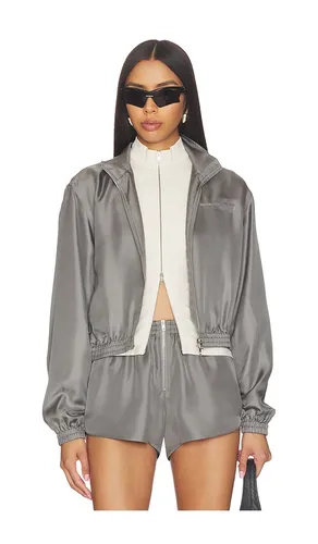 Cropped Track Jacket in Grey. - size L (also in S) - Alexander Wang - Modalova
