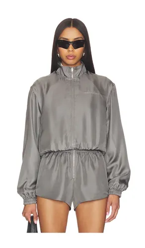 Cropped Track Jacket in Grey. - size L (also in S) - Alexander Wang - Modalova
