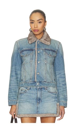 JACKE DENIM W/ FAUX MINK LINING in . Größe M. Also in S, XS - Alexander Wang - Modalova