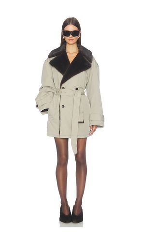 MANTEL OVERSIZED TRENCH W/ FAUX FUR LINING in . Größe L. Also in M, S - Alexander Wang - Modalova
