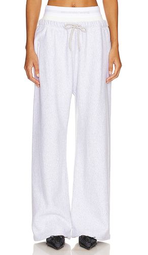 Wide Leg Sweatpant With Exposed Brief in Light Grey. - size S (also in XL) - Alexander Wang - Modalova