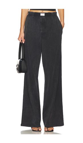 Unisex Wide Leg Pant in Black. - size L (also in M, S, XS) - Alexander Wang - Modalova