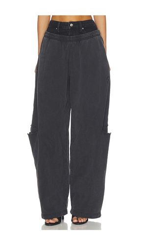 SWEATHOSE PRESTYLED SLASHED WITH DENIM WAISTBAND in . Größe 24. Also in 26, 27 - Alexander Wang - Modalova