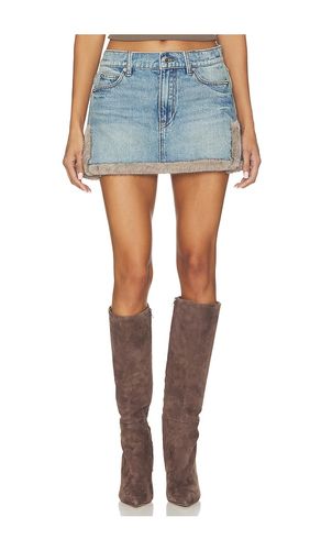 ROCK DENIM MINI W/ FAUX MINK TRIM in . Größe 24. Also in 25, 27, 28, 29 - Alexander Wang - Modalova