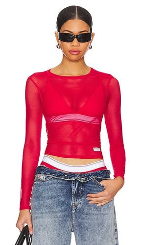 Bodycon Long Sleeve Tee in Red. - size L (also in M, XL) - Alexander Wang - Modalova