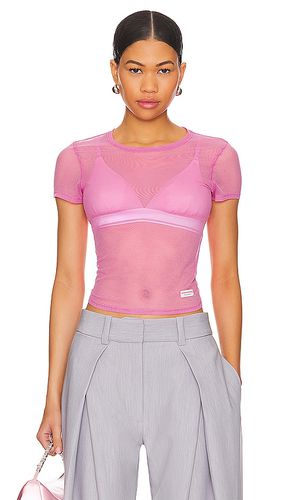 Bodycon Short Sleeve Tee in Pink. - size L (also in S, XL, XS) - Alexander Wang - Modalova