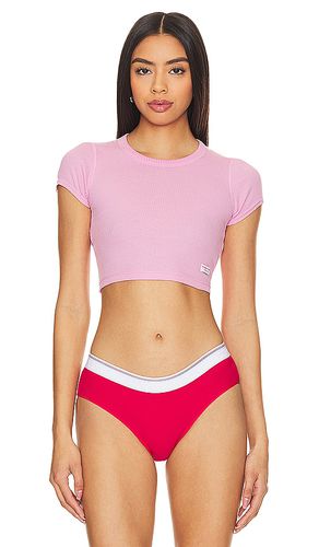 Camiseta corta con cuello redondo en color rosado talla L en - Pink. Talla L (también en M, S, XL) - Alexander Wang - Modalova