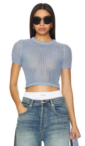 Cropped Tee in Blue. - size L (also in S, XS) - Alexander Wang - Modalova