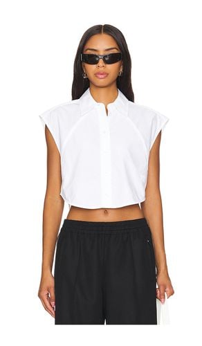 Cropped Sleeveless Button Down With Piping in . - size S (also in XS) - Alexander Wang - Modalova