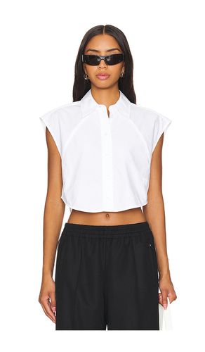 Cropped Sleeveless Button Down With Piping in . Taglia XS - Alexander Wang - Modalova