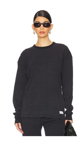 Waffle Crew Neck Long Sleeve in Black. - size S (also in XS) - Alexander Wang - Modalova