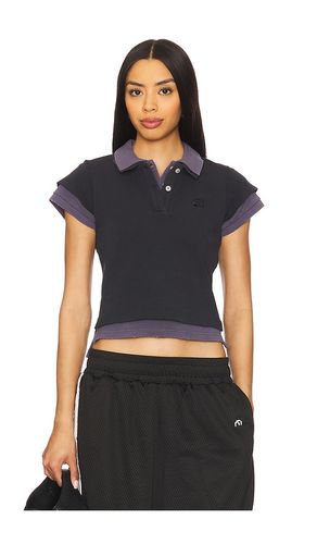 Layered Shrunken Polo in Navy. - size S (also in XS) - Alexander Wang - Modalova