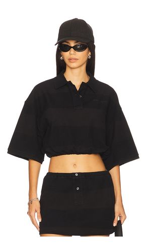 Deconstructed Polo Shirt in Black. - size L (also in M, S, XS) - Alexander Wang - Modalova