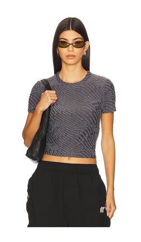 Jacquard Logo Baby Tee in Grey. - size L (also in M, S, XS) - Alexander Wang - Modalova