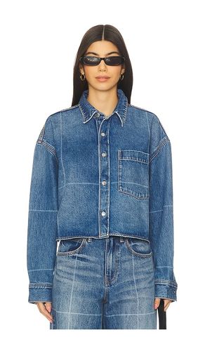 Cropped Button Down Shirt in Blue. - size L (also in M, S, XS) - Alexander Wang - Modalova