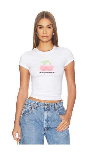 Fitted Ringer Tee With Cherry Graphic in . Size L. Also in M - Alexander Wang - Modalova
