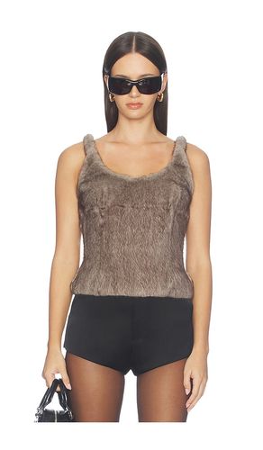 Faux Fur Fitted Tank Top in . Taglia 0. Also in 2, 4, 6 - Alexander Wang - Modalova
