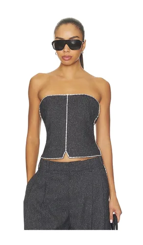 Top strapless bustier w/ embellished chain en color talla 0 (también en 2, 4, 6) - Alexander Wang - Modalova