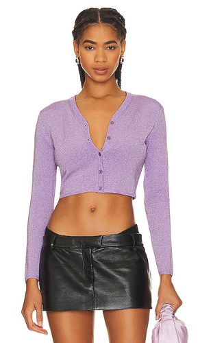 Long Sleeve V Neck Cardigan in Purple. - size S (also in XS) - Alexander Wang - Modalova