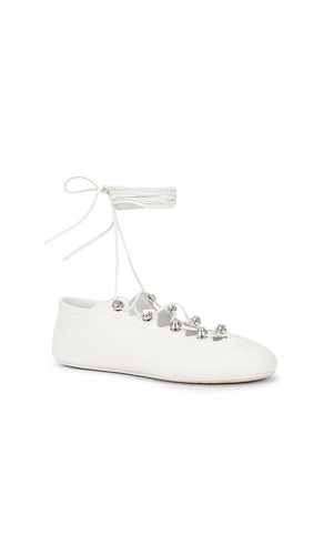 Vyolette Lace Up Flat in White. - size 36 (also in 39, 40, 41) - Alexander Wang - Modalova