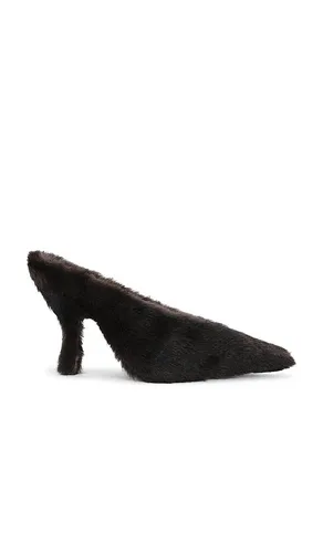 Natasha 105mm Faux Fur Pump in Chocolate. - size 35 (also in 36, 37, 38, 41) - Alexander Wang - Modalova