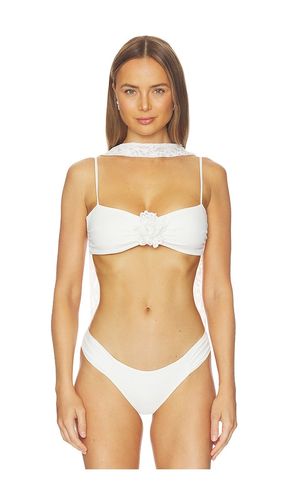 X Gigi & Olive Barbuda Top With Lace Scarf in White. - size L (also in M) - Away That Day - Modalova