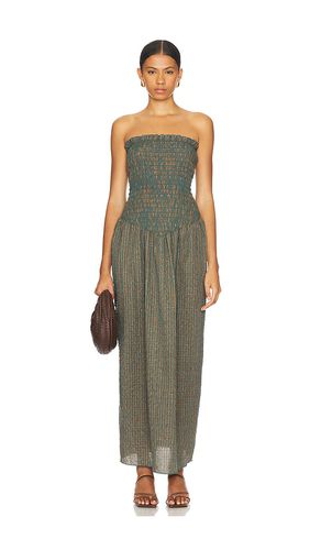 Ruched Strapless Maxi Dress in Dark Green. - size L (also in M, S, XL, XS, XXS) - Apres Studio - Modalova