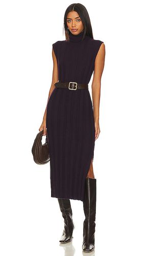 Vestido con panel de canalé y cuello alto en color morado talla L en - Purple. Talla L (también en M, S - Autumn Cashmere - Modalova
