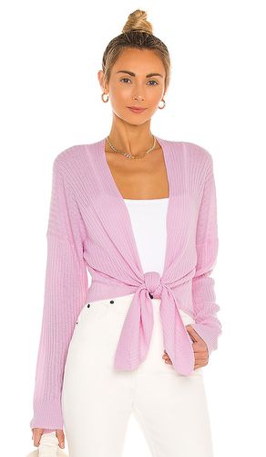 X revolve tie front rib cardigan in color pink size L in - Pink. Size L (also in M, S, XL, XS) - Autumn Cashmere - Modalova