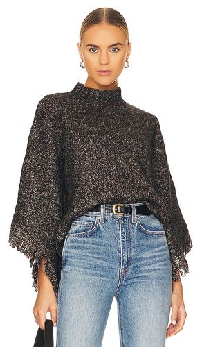 Tweed fringed poncho en color charcoal talla M en - Charcoal. Talla M (también en L) - Autumn Cashmere - Modalova