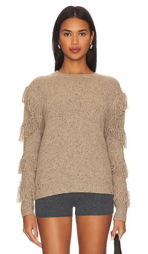 Fringe sleeve crew neck in color brown size M in - Brown. Size M (also in S) - Autumn Cashmere - Modalova