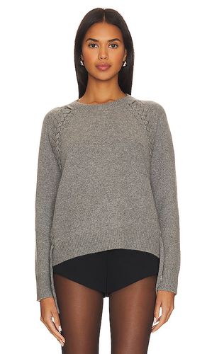 Hand braided lace up crew neck in color grey size L in - Grey. Size L (also in XL) - Autumn Cashmere - Modalova