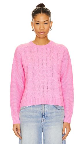 Ply open cable crew in color pink size L in - Pink. Size L (also in XL, XS) - Autumn Cashmere - Modalova