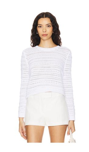 Mesh crew sweatshirt in color white size L in - White. Size L (also in M, S, XL, XS) - Autumn Cashmere - Modalova