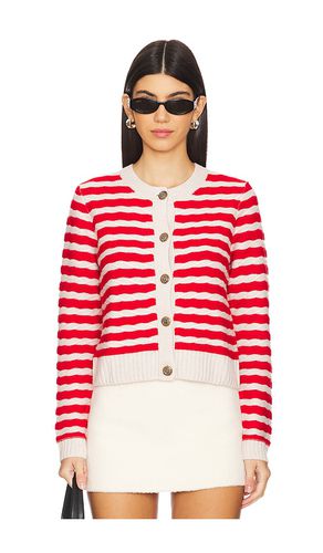 Horizontal Stitch Cardigan in Red,Beige. - size L (also in M, S, XL, XS) - Autumn Cashmere - Modalova