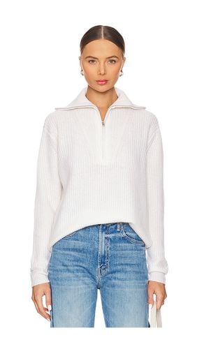 Shaker 1/2 Zip Mock Neck Sweater in White. - size L (also in M, S, XL, XS) - Autumn Cashmere - Modalova