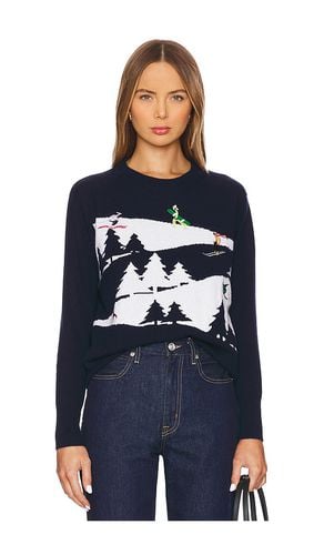 Snowscape Sweater With Skiers in Navy. - size L (also in XL, XS) - Autumn Cashmere - Modalova