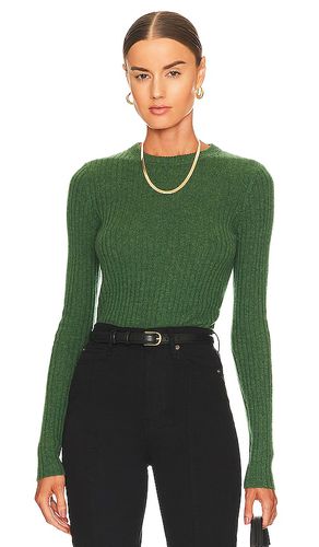 Rib Crew Neck Top in Dark Green. - size L (also in M, S, XL, XS) - Autumn Cashmere - Modalova