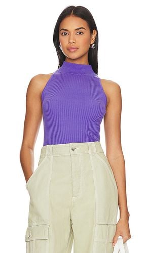 Rib Mock Halter in Purple. - size L (also in M, S, XL, XS) - Autumn Cashmere - Modalova