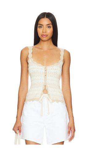 Textured Scalloped Tank in Tan. - size M (also in S, XL) - Autumn Cashmere - Modalova