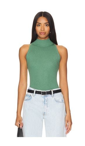 Rib mock halter en color verde talla XL en - Green. Talla XL (también en XS) - Autumn Cashmere - Modalova