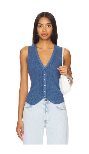 Shaker Vest in Blue. - size S (also in L, XS) - Autumn Cashmere - Modalova