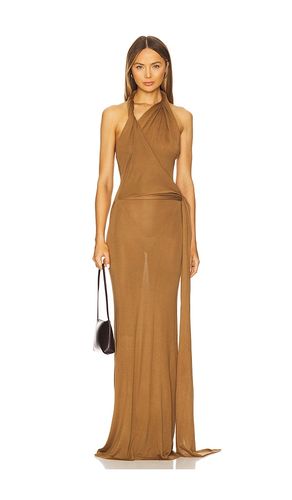 Halter Maxi Dress in Brown. - size L (also in S, XXS) - Aya Muse - Modalova