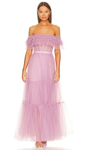 Off Shoulder Tiered Gown in Lavender. - size 0 (also in 4, 6) - BCBGMAXAZRIA - Modalova