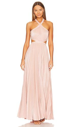 Metallic Evening Gown in Blush. - size 10 (also in 12, 14, 16, 4, 6, 8) - BCBGMAXAZRIA - Modalova