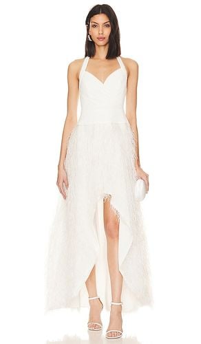 Feathered Evening Dress in Ivory. - size 0 (also in 10, 2, 4, 6) - BCBGMAXAZRIA - Modalova