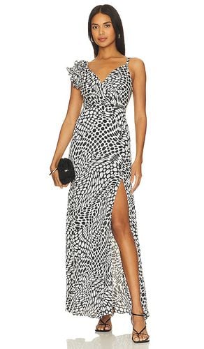 Long Printed Evening Dress in White. - size 0 (also in 2) - BCBGMAXAZRIA - Modalova