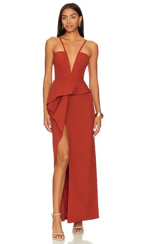 V Neck Ruffle Gown in Rust. - size 10 (also in 8) - BCBGMAXAZRIA - Modalova