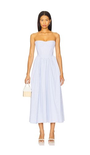 Lola Corset Stripe Midi Dress in Baby Blue. - size 10 (also in 2, 4, 6, 8) - Bardot - Modalova